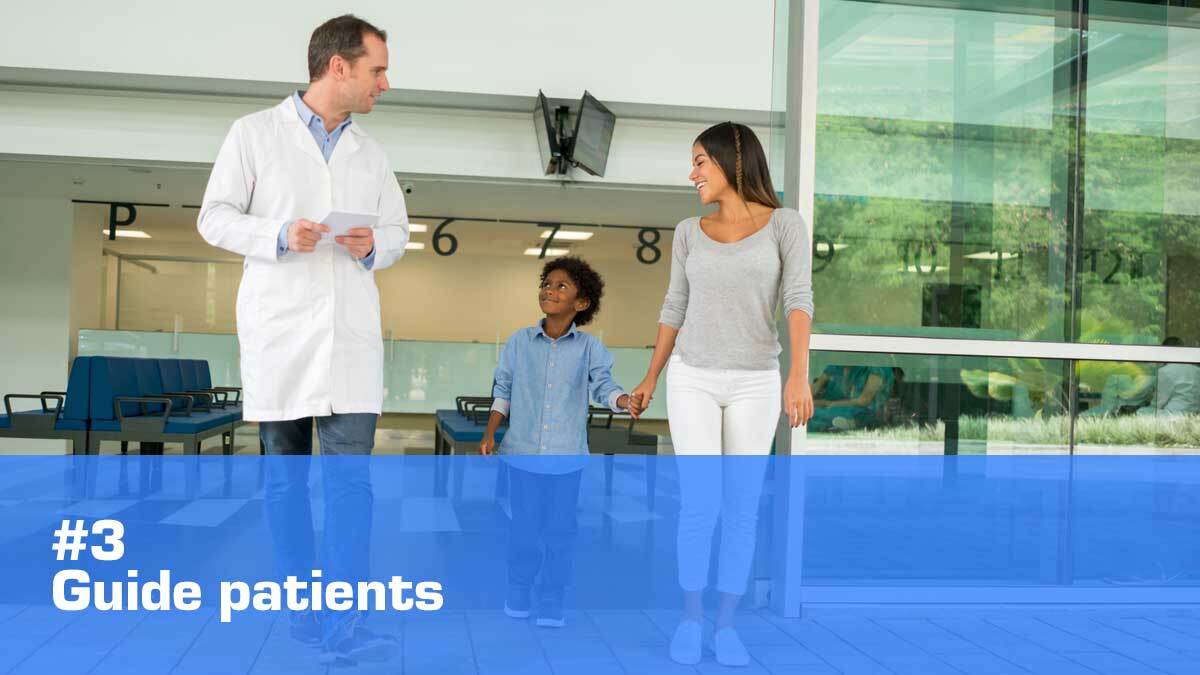 healthcare digital signage guide patients